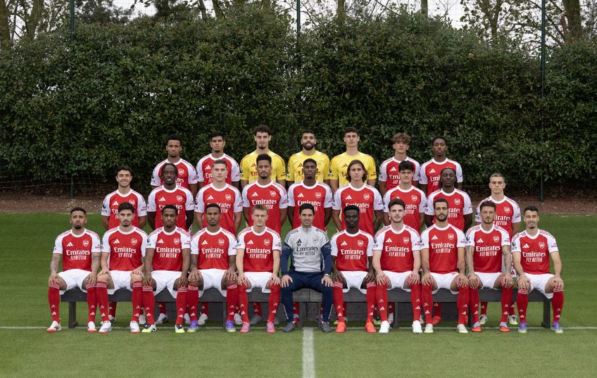 Arsenal men's first-team's 2025/26 squad. Source: Arsenal Website