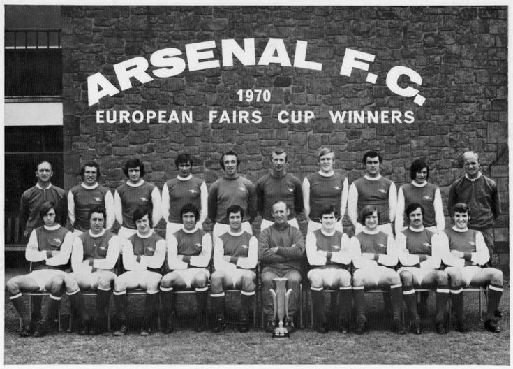 Arsenal Team That Won the Fairs (UEFA) Cup 1970 | Image Source: Martin Whittle, Pinterest
